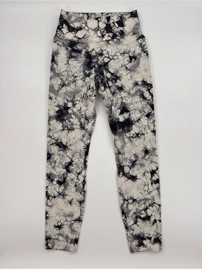Lululemon Wunder Under White & Gray Shibori Tie Dye Size 4
